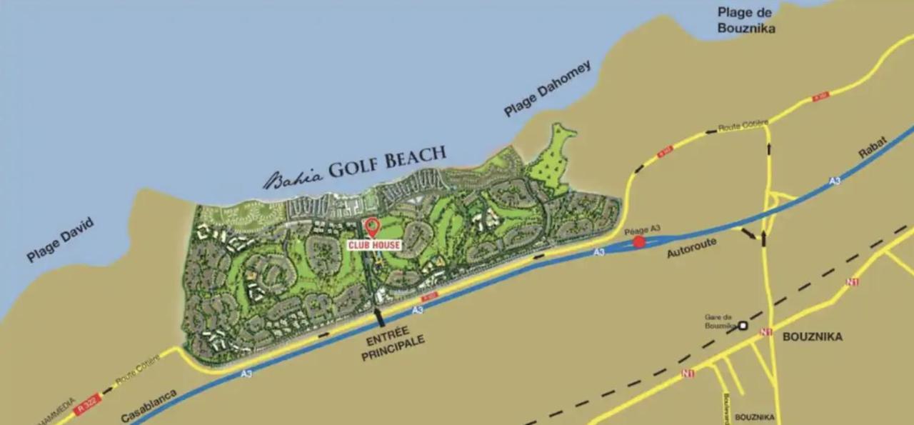 Aprt BahiaGolf Beach Bouznika, Résidence Front Mer Eksteriør bilde